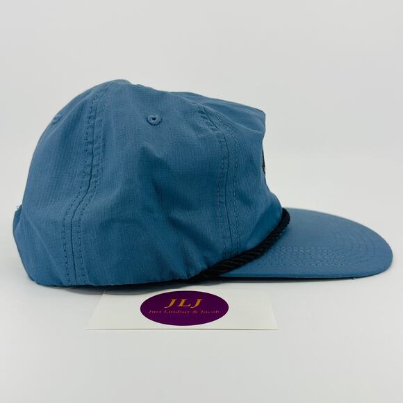 Flylow Men's 5 Panel Rope Unstructured Nylon Adjustable Snapback Flat Brim Hat - Picture 3 of 9